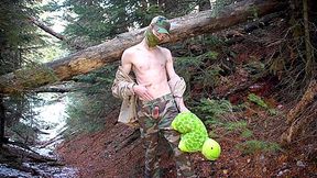 Soldier Dry Humping Pillow Plushie In Pine Tree Forest: Muscle Ass Boots Anon Army Hung