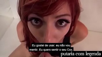 Ruiva gostosa foi em teste n&atilde_o se aguentou e fez um boquete gostoso - Lauren Philips - Putaria com Legenda