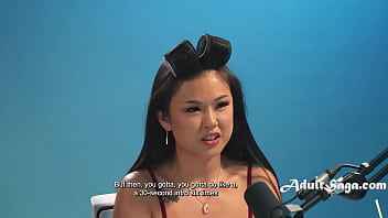 Petite Asian girl Lulu Chu cums hard on cam for the first time