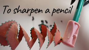 Sharping the pencil