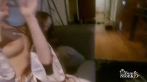 Katy Rose in a Cozy Robe – The Couch Encounter You Can't Miss!