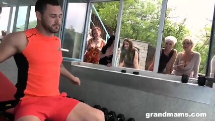 Granny gym orgy