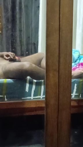 Indian Desi Boy Early Morning Mastrubation on Bed, Romantic Hard Big Black Cock Play,horny Cumshot Handjob Jerking Video