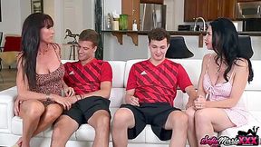 Milf Sofie Marie And Piper Press Penetrated In Taboo Foursome