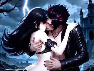 Punk Cutie Fastened by Vampire Lord - S&M Monster Anime 1