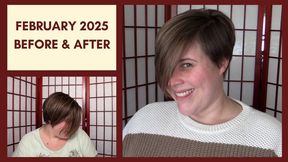 Short Hair | Before & After Haircut | February 2025 | Clara Crisp Shows Off Freshly Cut Brunette Style