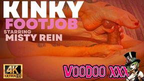 Slutty MILF gives the hottest footjob ever!