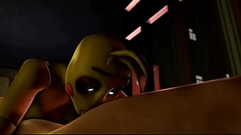 FNF 5 Chica sucks is at home