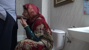 Kurdish Granny Sucks Lets African Immigrant Cum in Her Mature Mouth