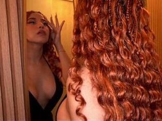 Redhead screwed hard in front of the cuckold!