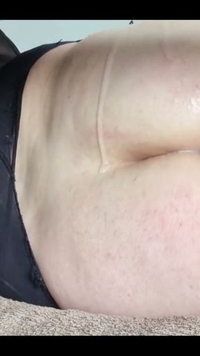 Huge glass dildo in redheads booty. Fisting this fat ass.   Clip 1