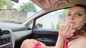 I Got Fucked Outdoors in the Car Like a Slut and I Eat His Cum