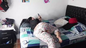 I fuck my stepsister in her pajamas in her room