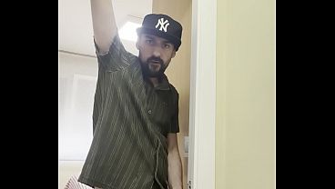 sexy daddy jerking off showing big dick