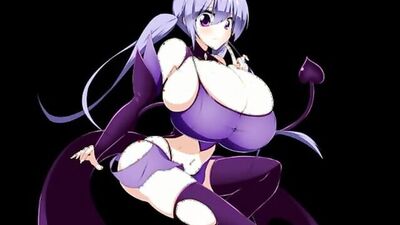 Watch as a petite skinny girl rubs against a busty anime teen in a steamy vore scene!