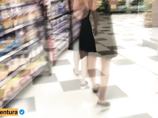 Real Amateur Public Anal Sex Risky on Super market! People walking near...