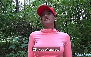 Public Agent Hot Spanish jogger fucks on stairs