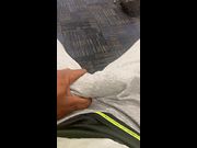 Jwetslongstroke big thick bbc gets hard at work through gray sweatpants!! Massive tease, dick obviously throbbing