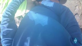 very hot young tourist finds me pissing