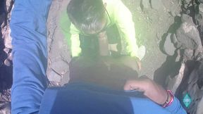 very hot young tourist finds me pissing