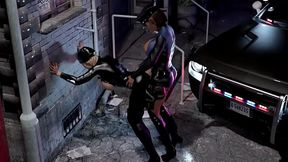 Futanaris Have Hard Sex with Police in the city