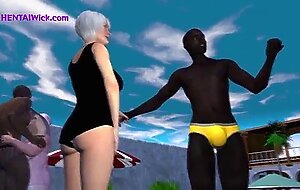 Double bbc orgy for chubby hairy granny - 3d parody