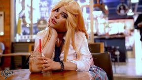 marin kitagawa gets pounded hard by her college mate! - anime dakimakura pillow cosplay review