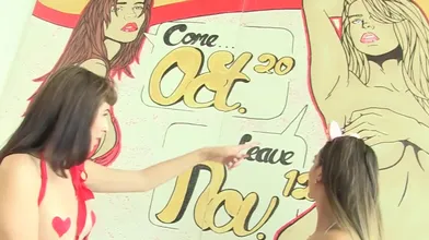 Playful Ts Chanel Santini Sucked Off Before Masturbation