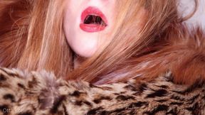 Fucking Redhead Slut in Black Leather Leggings and Fur Coat. Cum on Face - Otta Koi