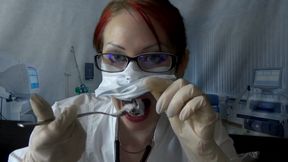 Doctor eating in medical mask and gloves