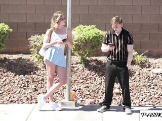 Summer break hookup between sexy nerd and rod