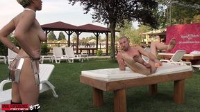 bts of the scene: first 3 on 1 ever, double penetration and pissing with 3 huge cocks for sara malefique!