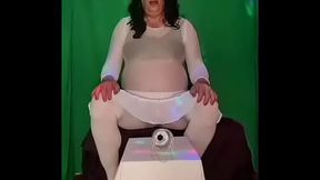crossdressing sissy enjoying his own pee party by swallowing his own while you all watch with the 3 voting down wankers