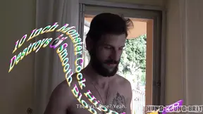 10 INCH MONSTER COCK HIPPIE RAVAGES SMOOTH BLONDE BTM