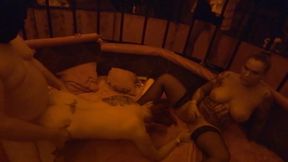 German Pornstar Babe Kira Knight Gets Gangbanged in Swinger Club P1