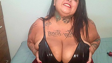 Bbw com suas meias sexy gozando