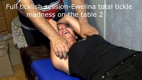 Tickling Ewelina body on the red mat Part 1 - Face up 4K