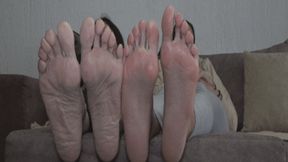Two big feet and soles