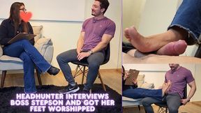 Mia Luxx - Headhunter Mia interviews Big boss step-son and ended with a salary raise and her feet worshipped