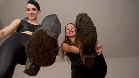 Eve and Rose: slave, clean our boots!