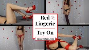 Red Lingerie Try On Haul