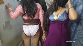 Indian Desi Threesome Video Of Neelimaa Bhabhi And Her Bestie.