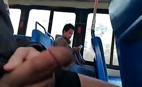 Caught jerking off in a public bus