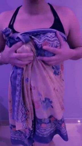 Indian cowgirl takes control in khaki shorts
