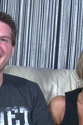 Best threesome for the German blonde who satisfies every desire of the two cocks that screw her in double penetration