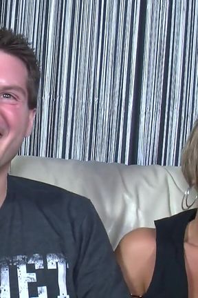 Best threesome for the German blonde who satisfies every desire of the two cocks that screw her in double penetration