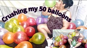 50 balloons popped by my big curves