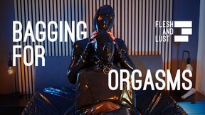 Girlfriend Double Latex Bodybag Vibrator Orgasm Action | BAGGING FOR ORGASMS
