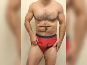 Hairy muscle bear flexing and muscle worship compilation