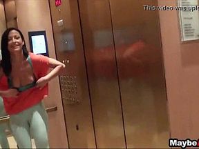 Seductive amateur skinny teen fucked in ass on balcony Kelly Diamond